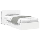 Bedframe 80x200 cm wit met opbergruimte