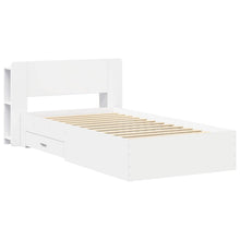 Bedframe met opslag met hoofdeinde Wit 80 x 200 cm Bewerkt hout