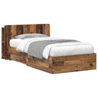 Bedframe 100x200 cm oud hout met lade