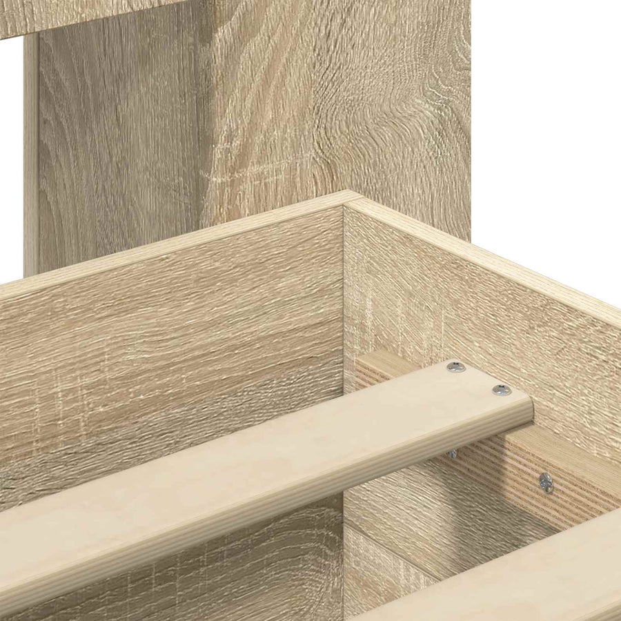 Bedframe met opslag Sonoma Eiken 150 x 200 cm Bewerkt hout