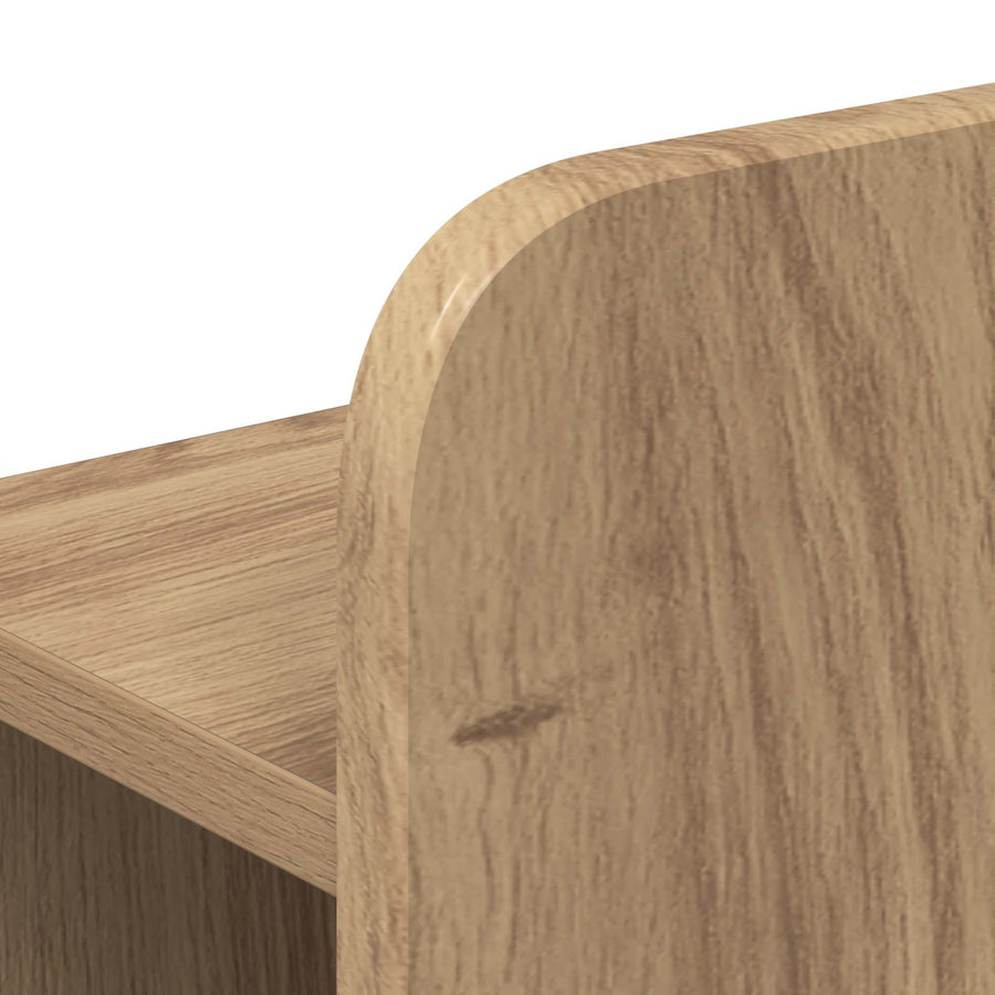 Bedframe met opslag Artisanaal eiken 80 x 200 cm Bewerkt hout