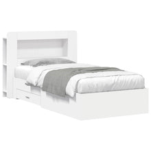 Bedframe met opslag met hoofdeinde Wit 80 x 200 cm Bewerkt hout