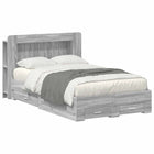 Bedframe 120x190 cm grijs Sonoma bewerkt hout met opbergruimte
