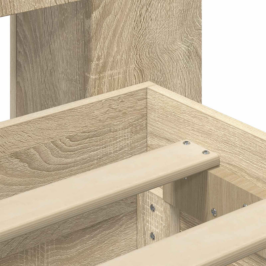 Bedframe met opslag Sonoma Eiken 75 x 190 cm Bewerkt hout