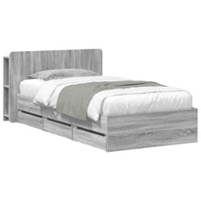 Bedframe met opslag Grijs Sonoma 80 x 200 cm Bewerkt hout