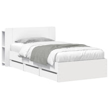Bedframe met opslag met lade Wit 80 x 200 cm Bewerkt hout