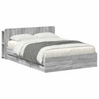 Bed Frame with Storage Grey Sonoma 140 x 200 cm Engineered Wood