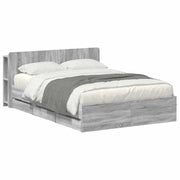 Bedframe 150x200 cm grijs sonoma met opbergruimte