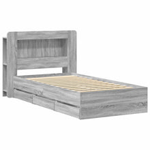 Bedframe met opslag Grijs Sonoma 80 x 200 cm Bewerkt hout