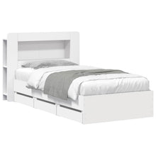 Bedframe met opslag met lade Wit 80 x 200 cm Bewerkt hout