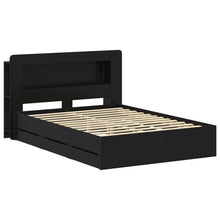 Bedframe met opslag Zwart 160 x 200 cm Bewerkt hout