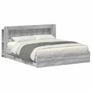 Bedframe 180x200 cm bewerkt hout grijs sonoma