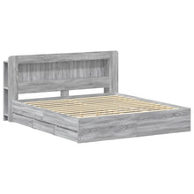 Bedframe met opslag Grijs Sonoma 200 x 200 cm Bewerkt hout