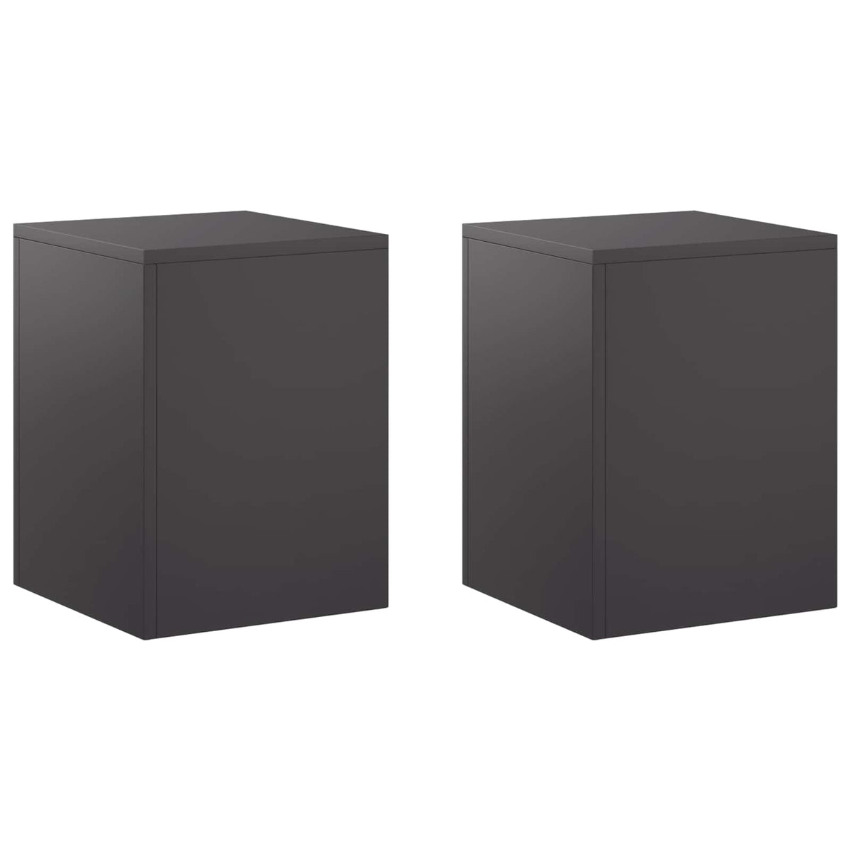 Plantenstandaard 2 pcs Zwart 30 x 30 x 40 cm Staal