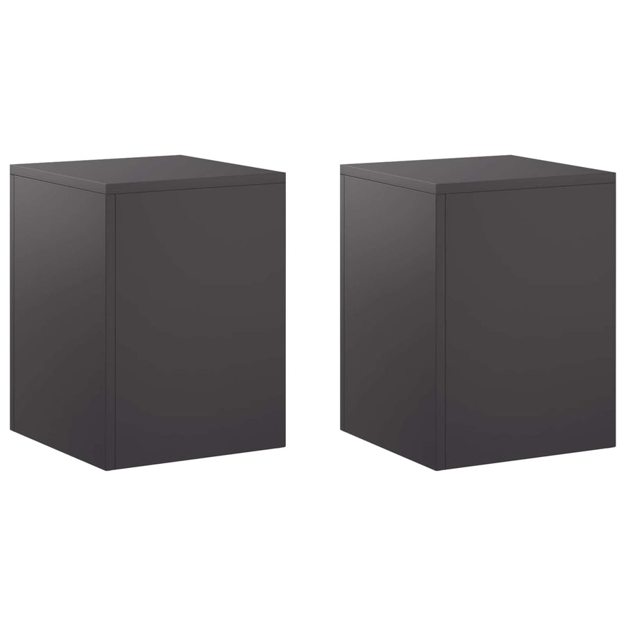 Plantenstandaard 2 pcs Zwart 30 x 30 x 40 cm Staal