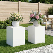 Plantenstandaard set 2 stuks wit 30x30x40 cm staal