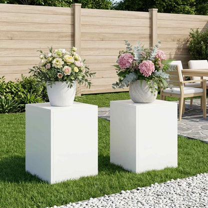 Plantenstandaard 2 pcs Wit 30 x 30 x 40 cm Staal