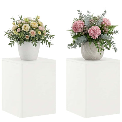 Plantenstandaard 2 pcs Wit 30 x 30 x 40 cm Staal