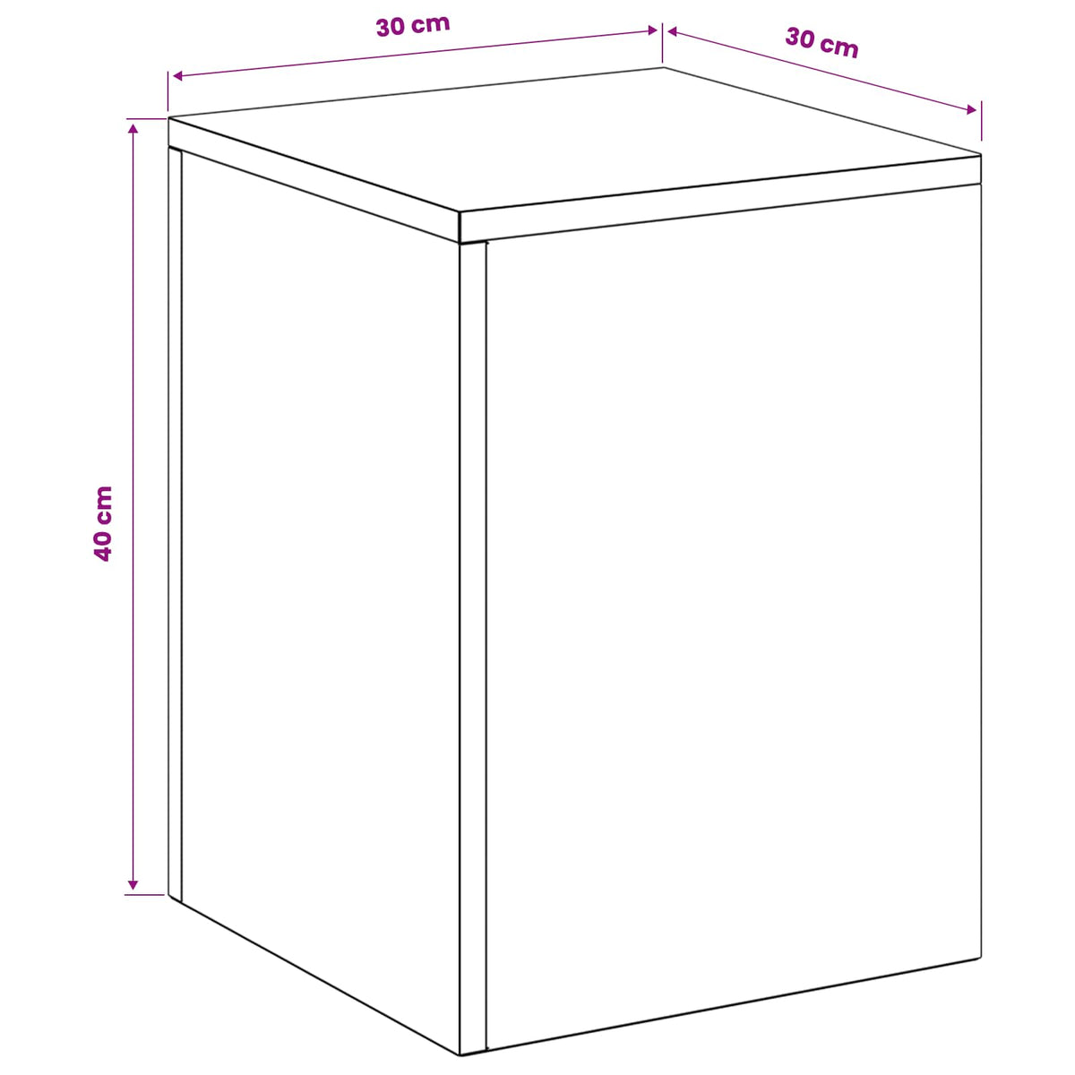 Plantenstandaard Antraciet 30 x 30 x 40 cm Roestvrij staal