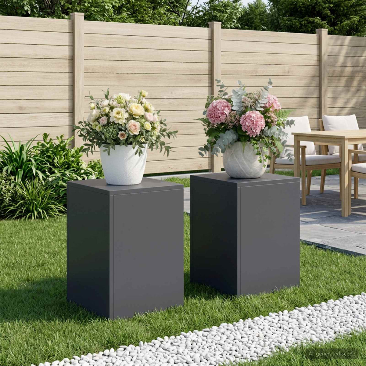 Plantenstandaard 2 pcs Antraciet 30 x 30 x 40 cm