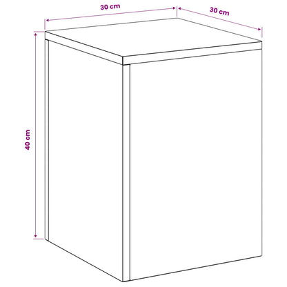 Plantenstandaard 2 pcs zilver 30 x 30 x 40 cm Staal
