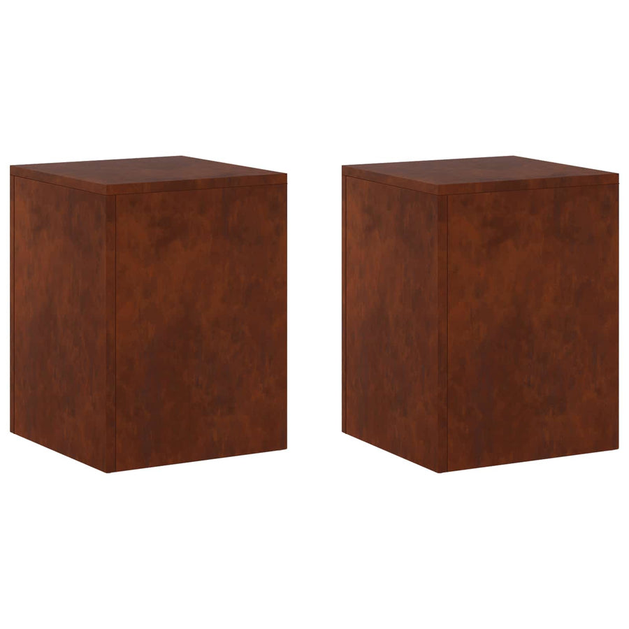 Plantenstandaard 2 pcs Roestkleurig 30 x 30 x 40 cm