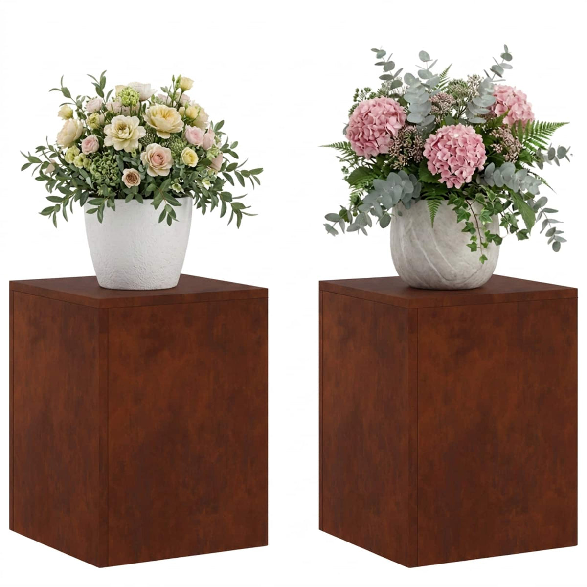 Plantenstandaard 2 pcs Roestkleurig 30 x 30 x 40 cm