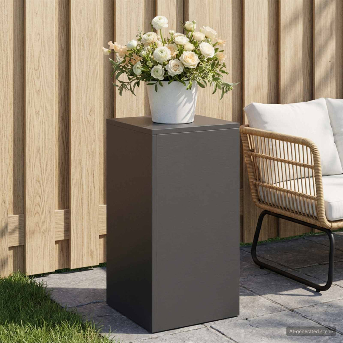 Plantenstandaard Zwart 30 x 30 x 60 cm Staal