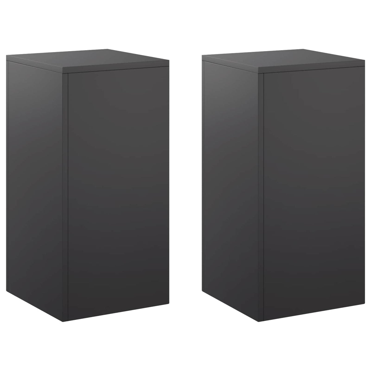 Plantenstandaard 2 pcs Zwart 30 x 30 x 60 cm Staal