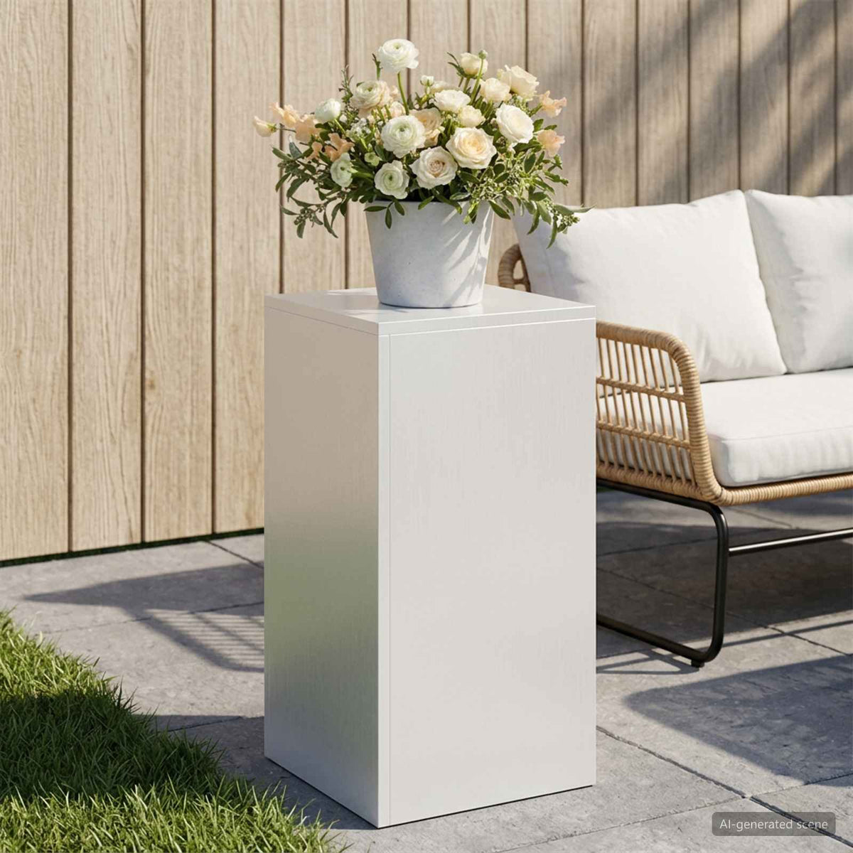 Plantenstandaard Wit 30 x 30 x 60 cm Staal