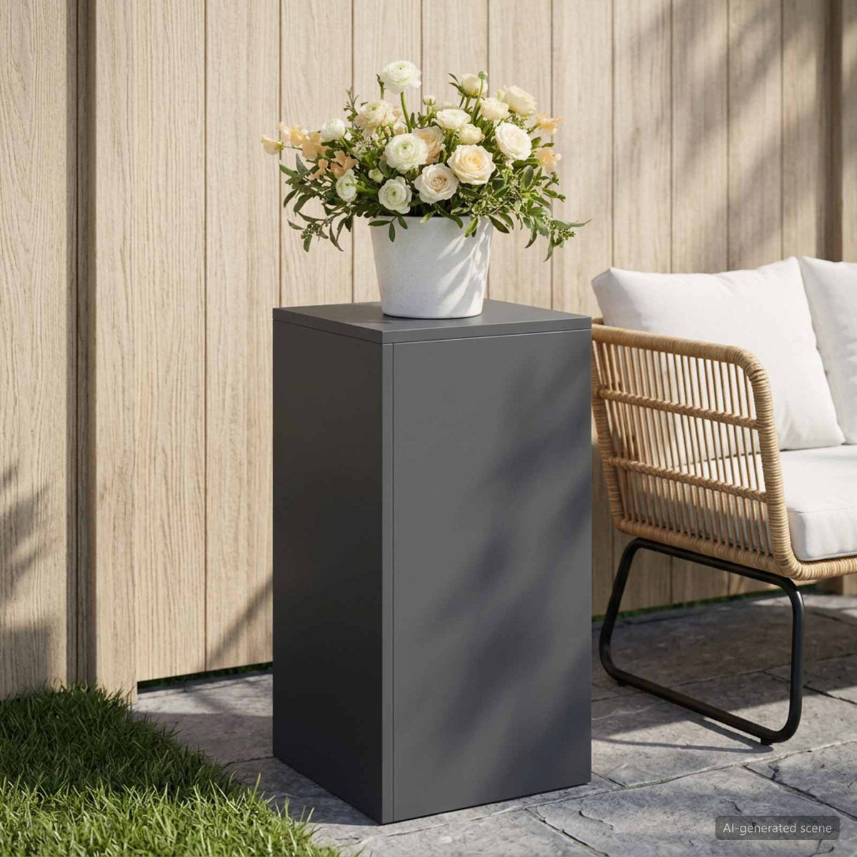 Plantenstandaard Antraciet 30 x 30 x 60 cm Roestvrij staal