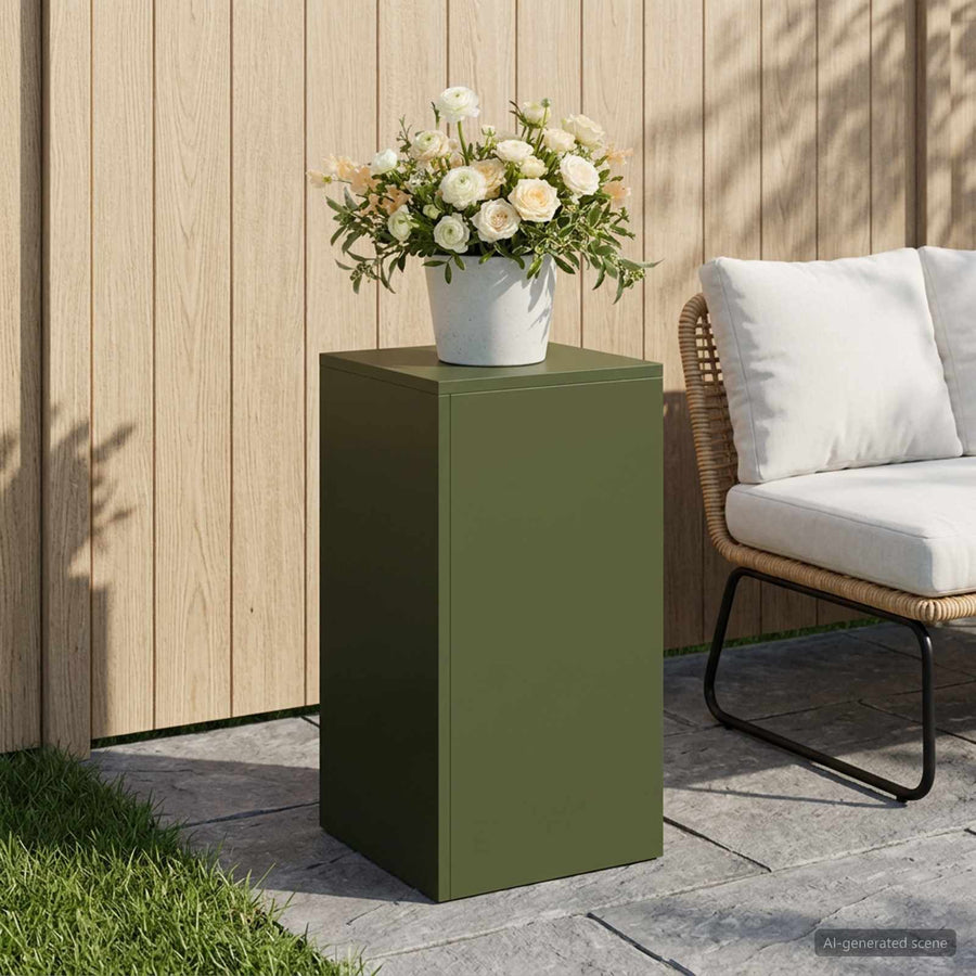 Plantenstandaard Olijfgroen 30 x 30 x 60 cm weervast staal