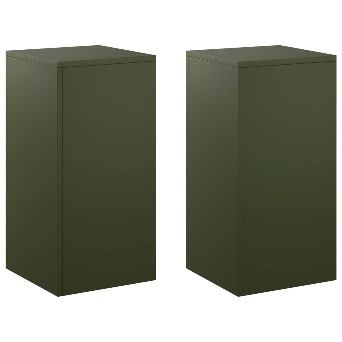 Plantenstandaard 2 pcs Olijfgroen 30 x 30 x 60 cm Staal