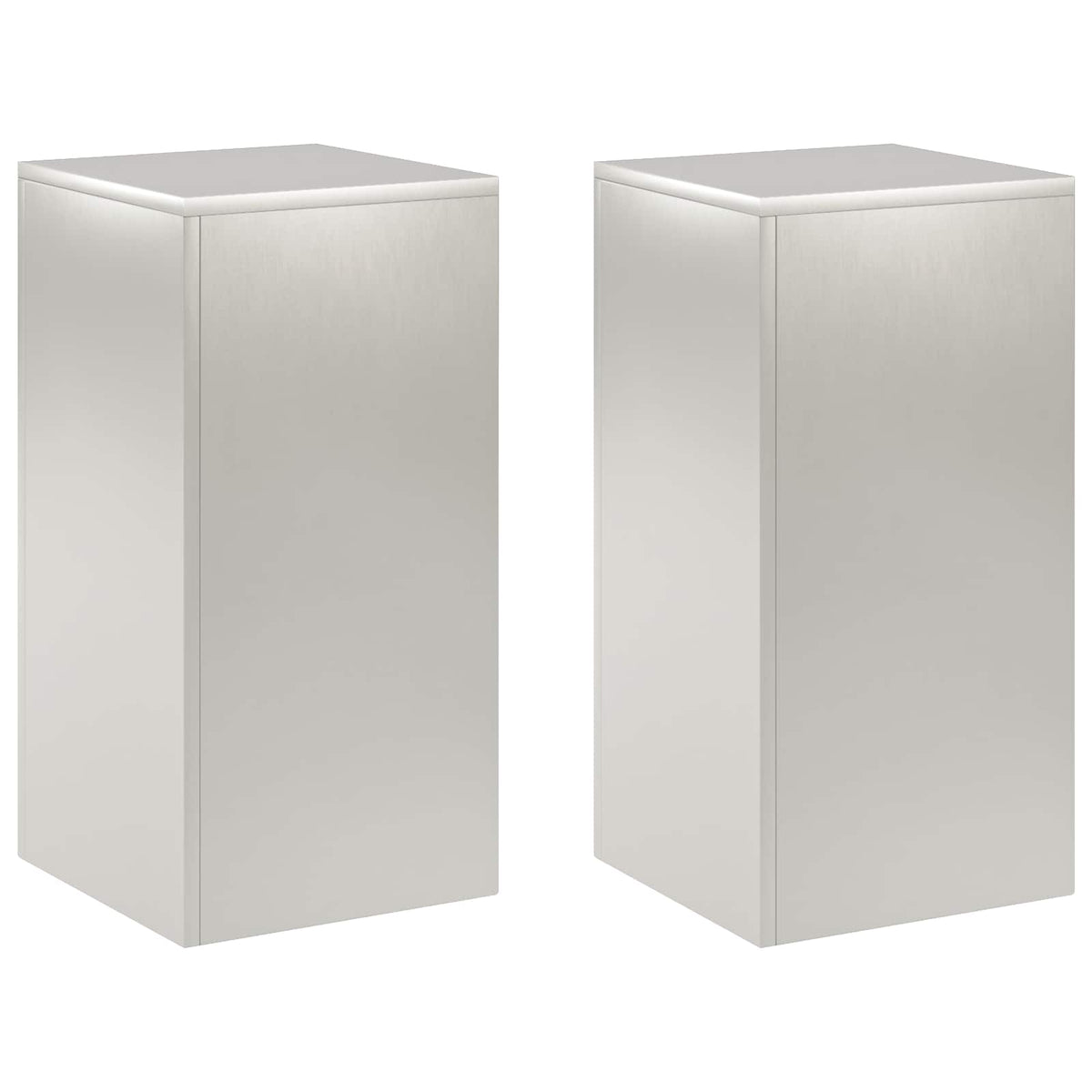 Plantenstandaard 2 pcs zilver 30 x 30 x 60 cm Staal