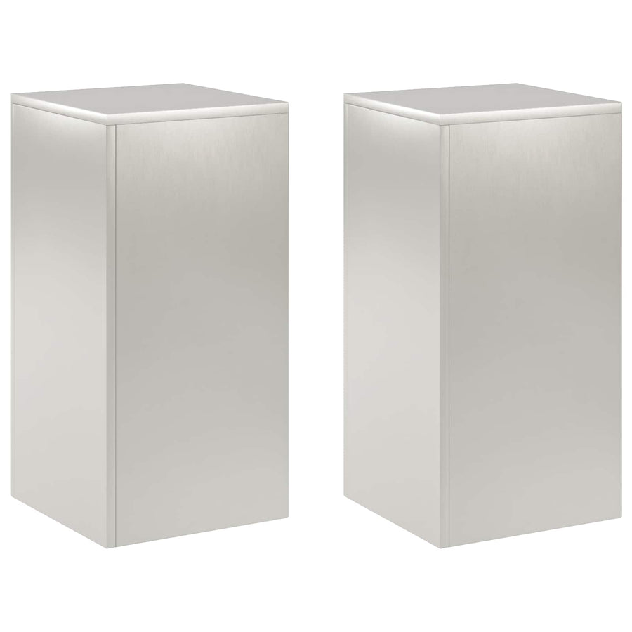 Plantenstandaard 2 pcs zilver 30 x 30 x 60 cm Staal
