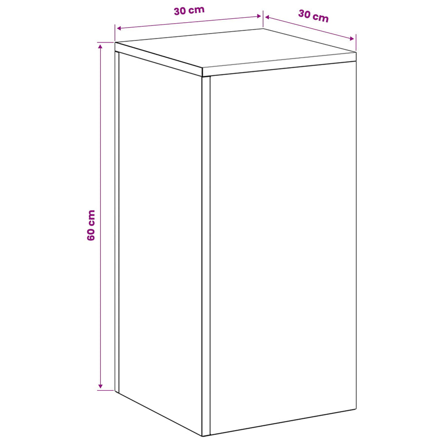 Plantenstandaard zilver 30 x 30 x 60 cm Staal