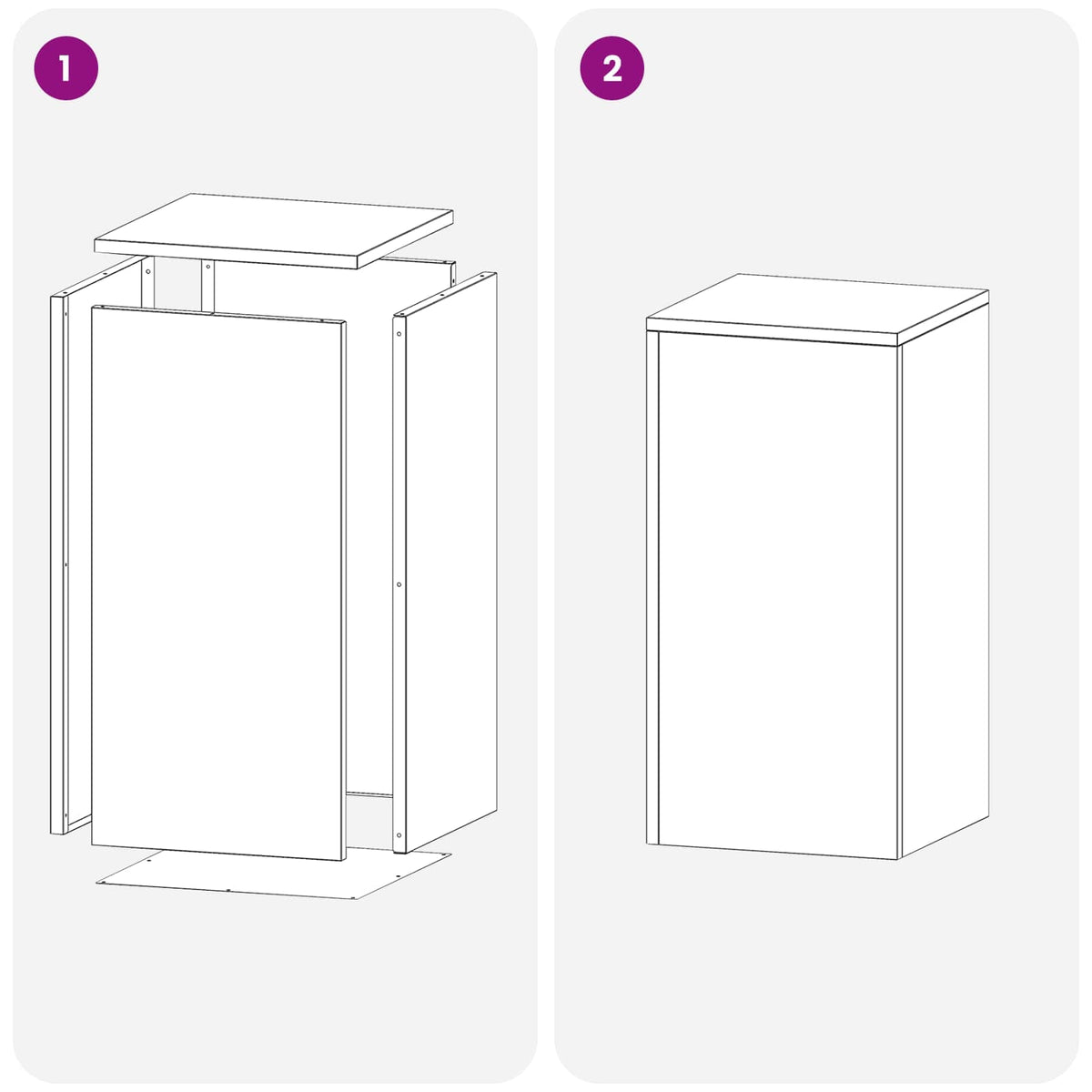 Plantenstandaard 2 pcs zilver 30 x 30 x 60 cm Roestvrij staal