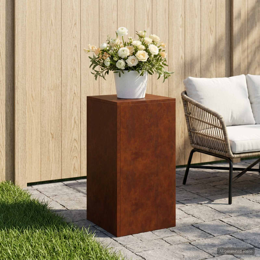 Plantenstandaard Roestkleurig 30 x 30 x 60 cm weervast staal