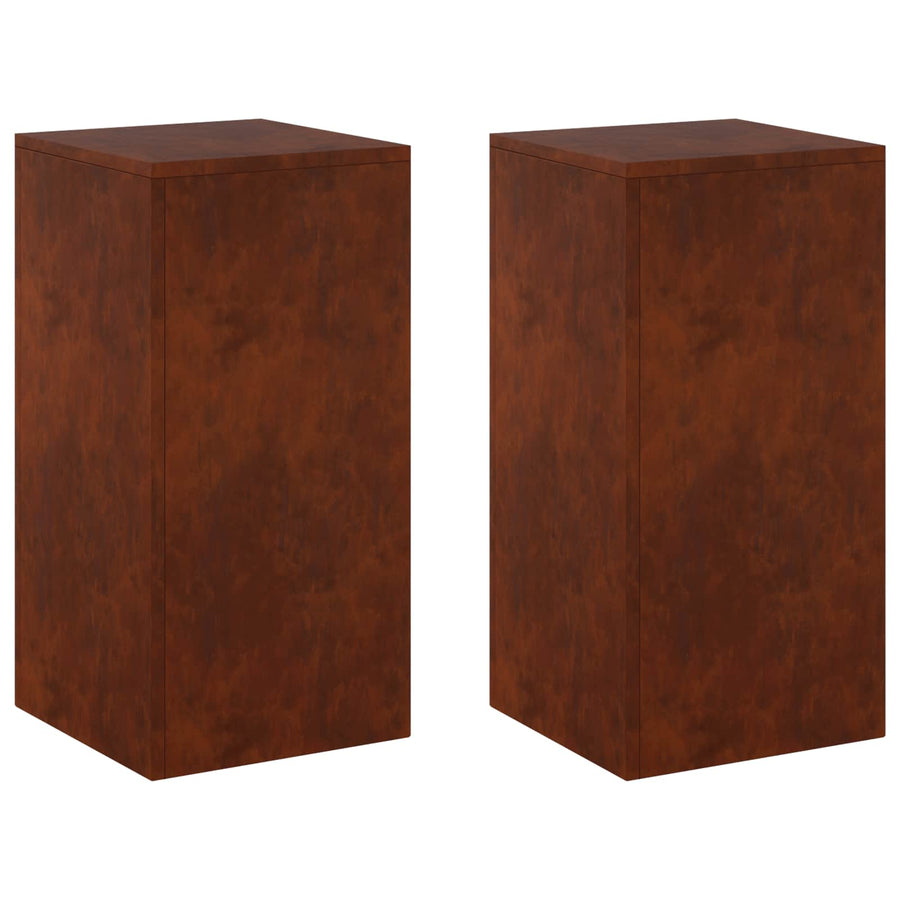 Plantenstandaard 2 pcs Roestkleurig 30 x 30 x 60 cm