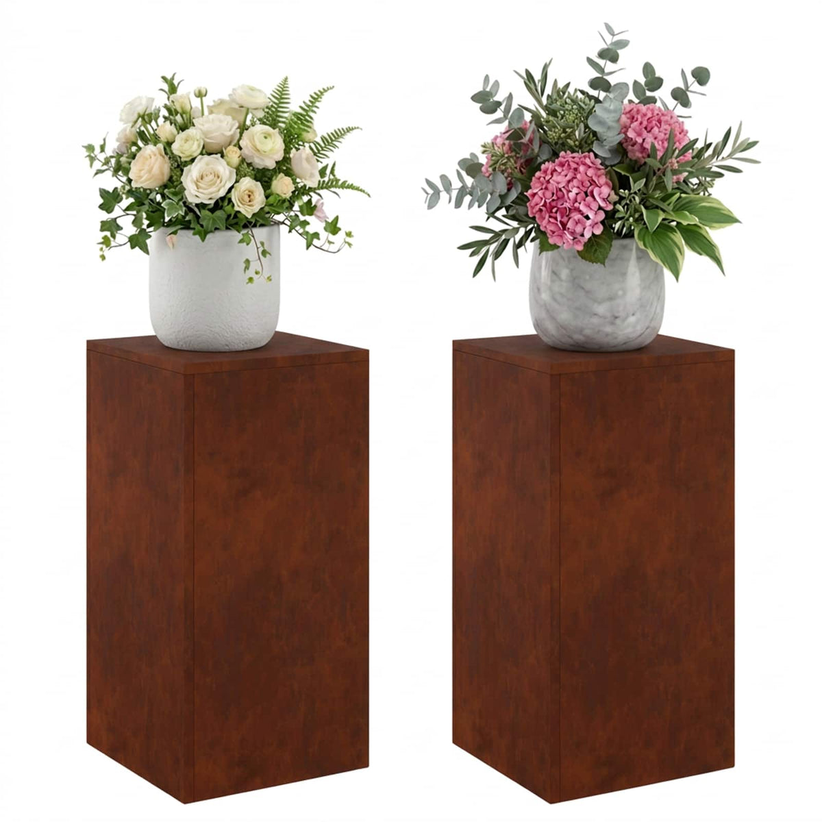 Plantenstandaard 2 pcs Roestkleurig 30 x 30 x 60 cm