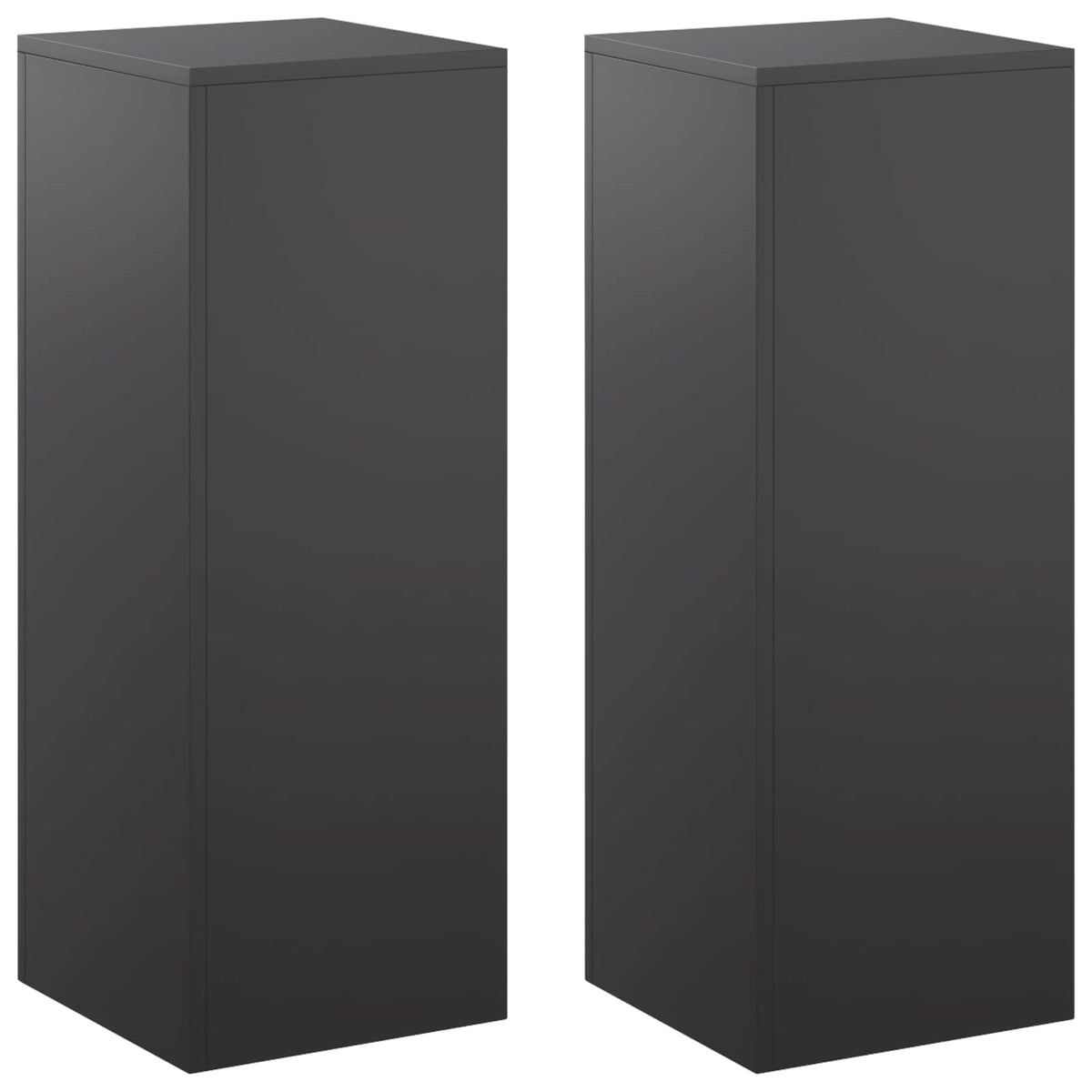 Plantenstandaard 2 pcs Zwart 30 x 30 x 80 cm Staal
