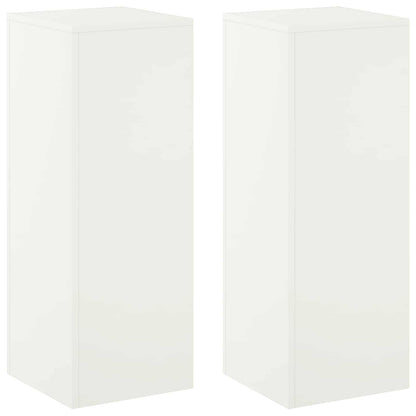 Plantenstandaard 2 pcs Wit 30 x 30 x 80 cm Staal