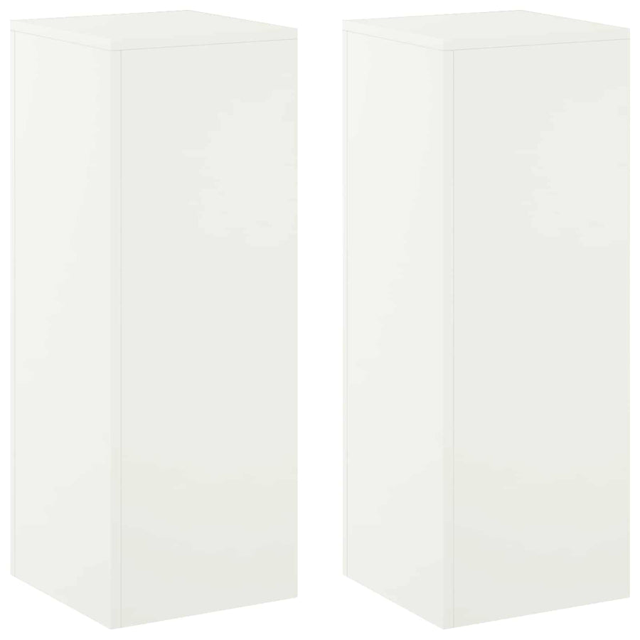 Plantenstandaard 2 pcs Wit 30 x 30 x 80 cm Staal