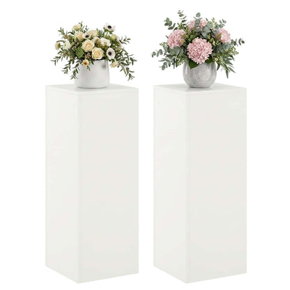 Plantenstandaard 2 pcs Wit 30 x 30 x 80 cm Staal