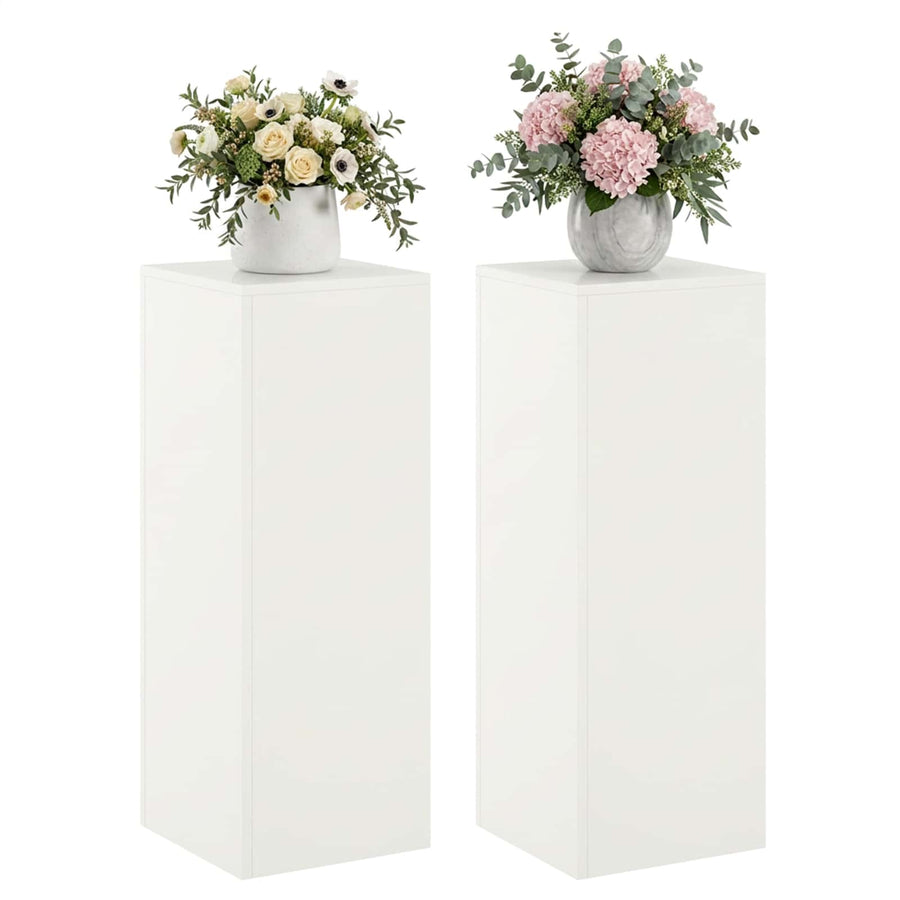 Plantenstandaard 2 pcs Wit 30 x 30 x 80 cm Staal