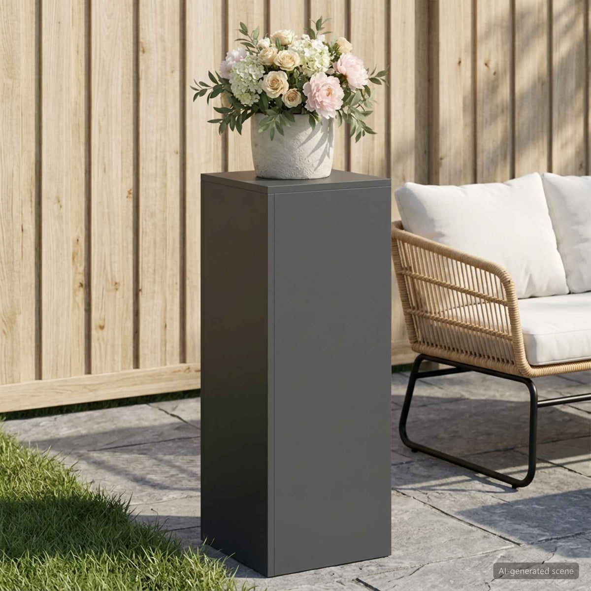Plantenstandaard Antraciet 30 x 30 x 80 cm Roestvrij staal