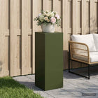 Plantenstandaard 30x30x80 cm weervast staal olijfgroen