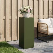 Plantenstandaard 30x30x80 cm weervast staal olijfgroen