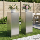 Plantenstandaard zilver 80 cm staal (2 stuks)