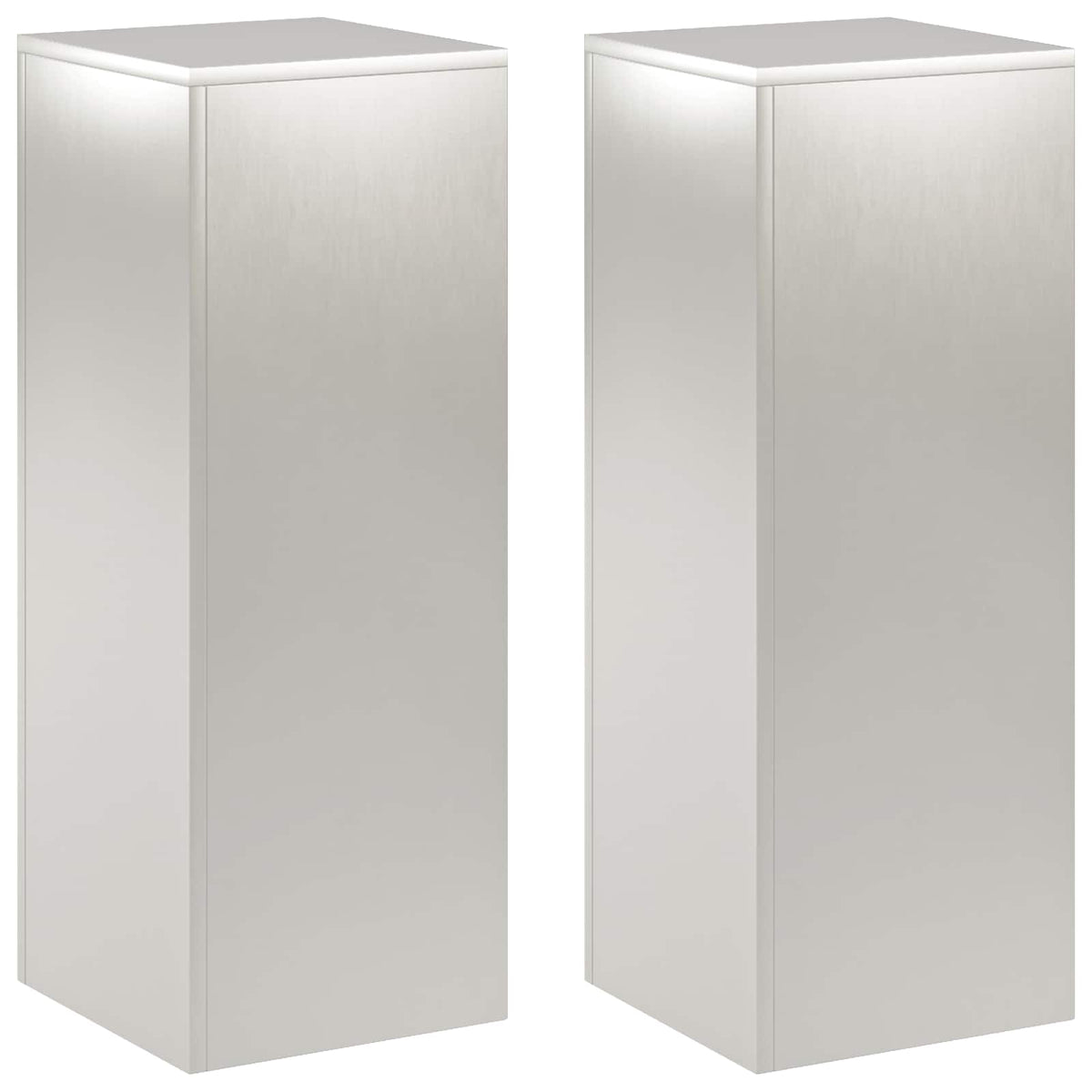 Plantenstandaard 2 pcs zilver 30 x 30 x 80 cm Staal